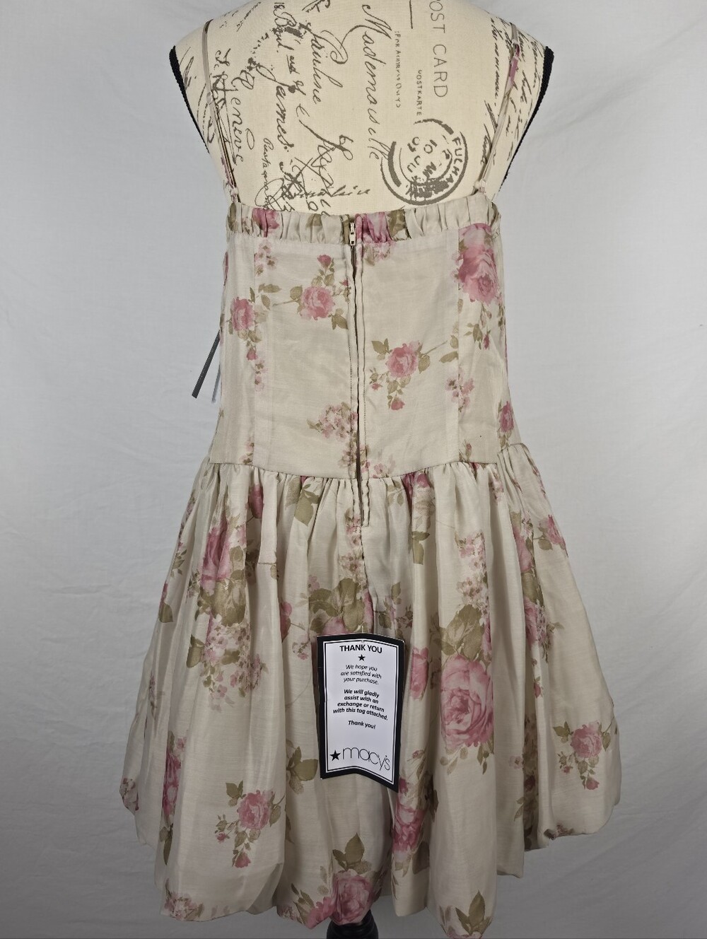 NWT Seni & Cade Floral Puff Bubble Hem Mini Dress NWT Size - XL - Picture 3 of 9